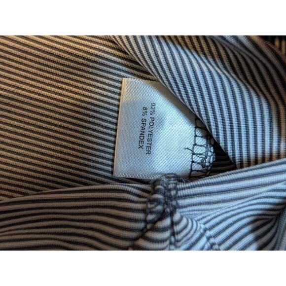 Peter Millar Summer Comfort Golf Polo Shirt Large Blue/White Striped. - Picture 5 of 6